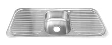 Load image into Gallery viewer, 1180 x 480mm One Bowl Double Drainer Stainless Steel Sink (C01) - BRUSHED

