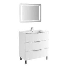 Load image into Gallery viewer, GALA G7931501 AGATA VANITY UNIT WITH BASIN 3 DRAWERS 100 CM WHITE (TJM008)
