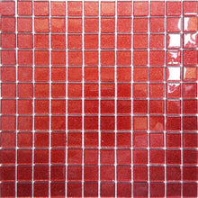 Load image into Gallery viewer, Sample of Red Glitter Glass Mosaic Tiles Sheets (MT0128)
