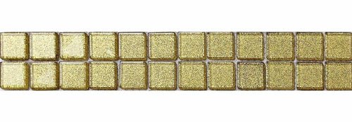 Gold Glitter Glass Mosaic Tile Strip (MB0080)