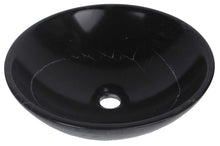 Load image into Gallery viewer, Round Black Marquina Stone Counter Top Basin in 3 Sizes (B0045, B0046, B0047)

