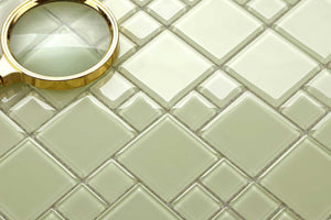 Light Green Glass Modular Mix Mosaic Tiles (MT0024)