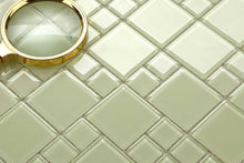 Load image into Gallery viewer, Sample of Light Green Glass Modular Mix Mosaic Tiles Sheet (MT0024)
