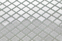 Load image into Gallery viewer, Sample of Silver Glitter Glass Mosaic Tiles Sheet (MT0073)
