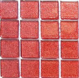 Red Glitter Glass Mosaic Tiles (MT0128)