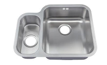 Load image into Gallery viewer, 600 x 480mm Satin Undermount 1.5 Bowl Stainless Steel Kitchen Sink (D12)
