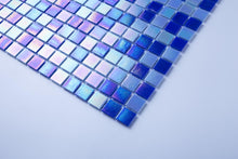 Load image into Gallery viewer, CLEARANCE 90 Square MetreS of Blue &amp; White Iridescent Mix Glass Mosaic Tiles (MT0142 SQM)

