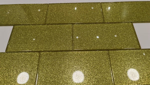 CLEARANCE 70 Square Metres  of Gold Glitter Subway Tile 75mm x 150mm (MT0201 SQM)
