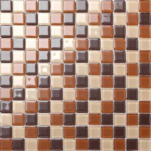 CLEARANCE 90 Square Metres of Beige & Brown Glass Mosaic Tiles (MT0082 SQM)