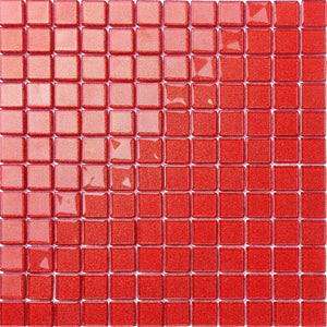 CLEARANCE Mosaic Tiles 72 Square Metres of Red Glitter Glass Mosaic Tiles (MT0128 SQM)