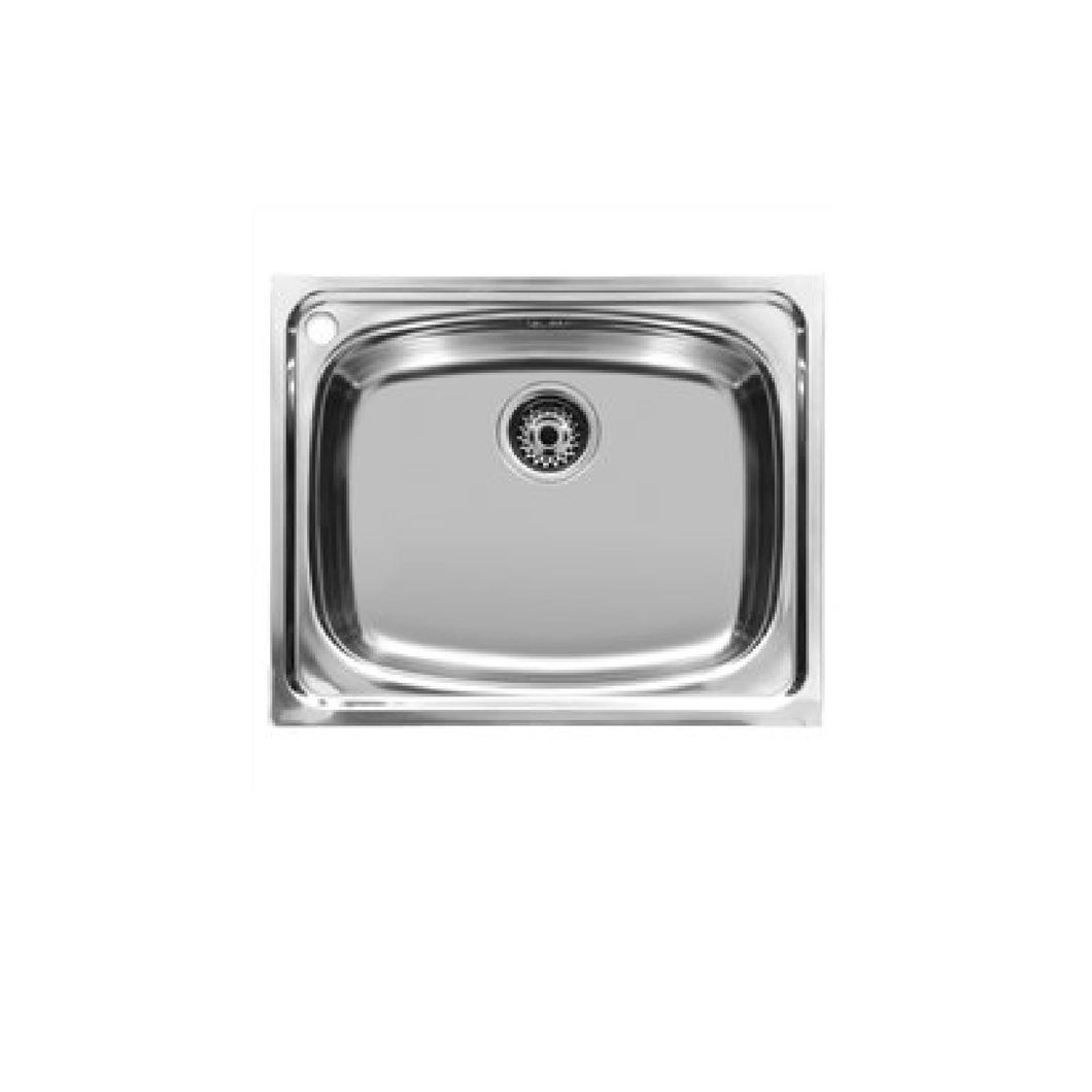 Stainless steel sink single bowl J-60 600 x 490 x 155 mm (SP0106)