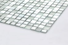Load image into Gallery viewer, WHOLESALE 90 Square Metres   of Silver Frosted, Mirror &amp; Glitter Mix Glass Mosaic Tiles (MT0046 SQM)
