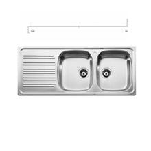 Load image into Gallery viewer, M-180 Commercial/Catering TWO Bowl Single Drainer Kitchen Sink 1200 X 600MM (SP0123)

