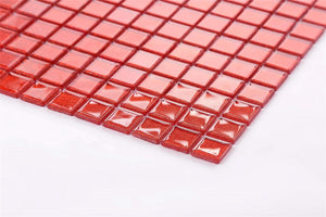 CLEARANCE Mosaic Tiles 72 Square Metres of Red Glitter Glass Mosaic Tiles (MT0128 SQM)