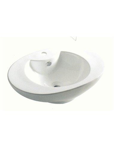 ATHENS oval countertop porcelain washbasin 650X480X185mm (SP0146)