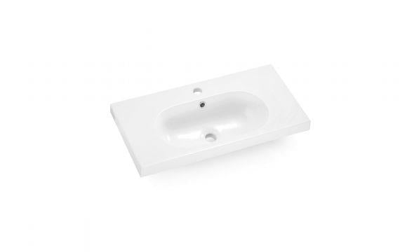 ICE OVAL RESIN WASHBASIN WHITE 800X350X50MM (0517) SP0045