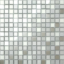Load image into Gallery viewer, WHOLESALE 90 Square Metres   of Silver Frosted, Mirror &amp; Glitter Mix Glass Mosaic Tiles (MT0046 SQM)
