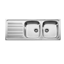 Load image into Gallery viewer, ROCA  J-180 stainless steel DOUBLE BOWL RIGHT sink with drainer 1200 X 490 (SP0111)
