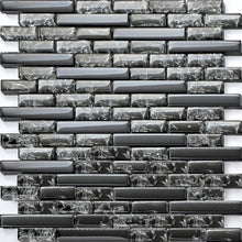 Load image into Gallery viewer, CLEARANCE 66 SQM Black Crackle Brick Mixed Mosaic Wall Tiles (MT0074)
