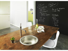 Load image into Gallery viewer, ROCA LINEN FINISH steel sink 1 ROUND bowl REDONDO  450 x 450 x 175 mm (SP0108)
