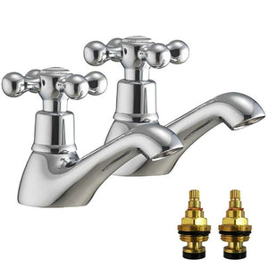 Traditional Victorian Hot & Cold Bath Taps (Viscount 3)