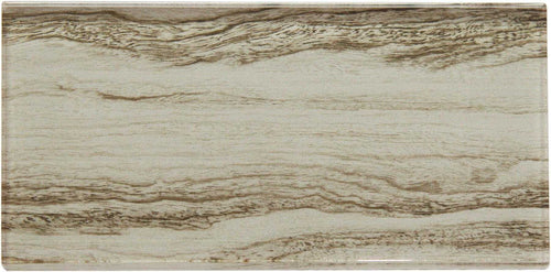 Tan Wood Effect Glass Subway Tile 75x150mm (MT0183)