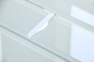 Super White Beveled Glass Subway Tile 100 x 200mm (MT0189)