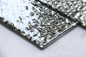 Silver Lava Glass Subway Tile 75x300mm (MT0192)