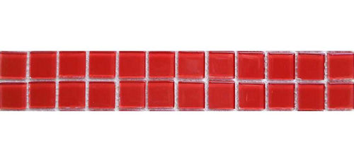 Red Glass Mosaic Tile Strip (MB0022)
