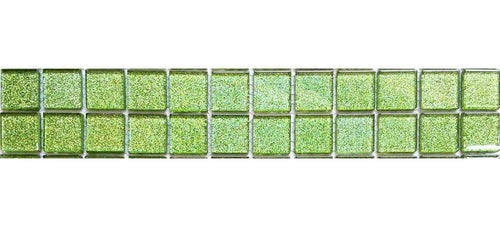 Green Glitter Glass Mosaic Tile Strip (MB0020)