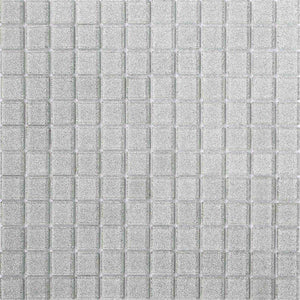 Silver Glitter Glass Mosaic Tiles (MT0073)