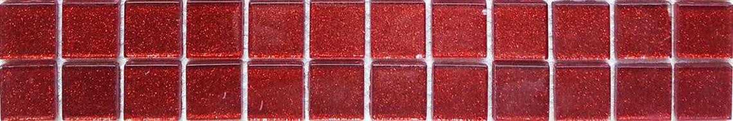 Glitter Red Glass Mosaic Tile Strip (MB0128)