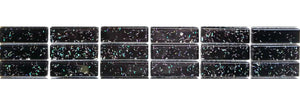 Black Glitter Rectangle Mosaic Tile Strip (MB0010)
