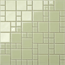 Load image into Gallery viewer, Light Green Glass Modular Mix Mosaic Tiles (MT0024)
