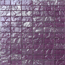 Load image into Gallery viewer, Lilac Textured Lava Glass Brick Mosaic Tiles (MT0119)
