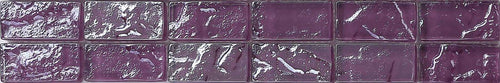 Purple Textured Lava Glass Mosaic Tile Strip (MB0119)