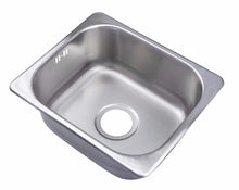 Load image into Gallery viewer, 420 x 363mm Brushed Stainless Steel Inset Kitchen Sink (A11 BS)
