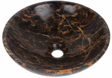 Load image into Gallery viewer, Round Portoro Stone Counter Top Basin in 3 Sizes (B0060, B0061, B0062)
