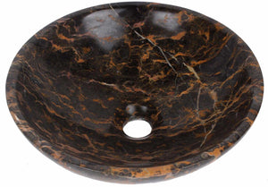 Round Portoro Stone Counter Top Basin in 3 Sizes (B0060, B0061, B0062)