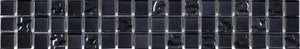 Lustrous Pearl Black Iridescent Glass Mosaic Tile Strip (MB0098)