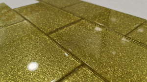 Gold Glitter Subway Tile 75mm x 150mm (MT0201)