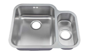 600 x 480mm Undermount 1.5 Bowl Satin Stainless Steel Kitchen Sink & Mixer Tap (KST087)