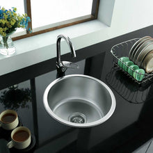 Load image into Gallery viewer, 286mm Compact Inset Round Utility Room Sink (M12) Ideal for Camper vans
