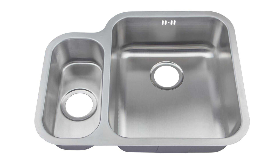 600 x 480mm Undermount 1.5 Bowl Satin Stainless Steel Kitchen Sink & Mixer Tap (KST087)