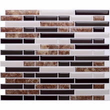 Load image into Gallery viewer, Brown Marble Stone Mosaic Effect Self-Adhesive Tile Transfer Stickers (3D0004) 4 pack
