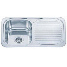 Load image into Gallery viewer, 765 x 480mm Polished Inset Reversible Stainless Steel Sink with Drainer (B04 mr)
