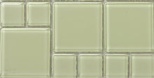 Load image into Gallery viewer, Light Green Glass Modular Mix Mosaic Tiles (MT0024)
