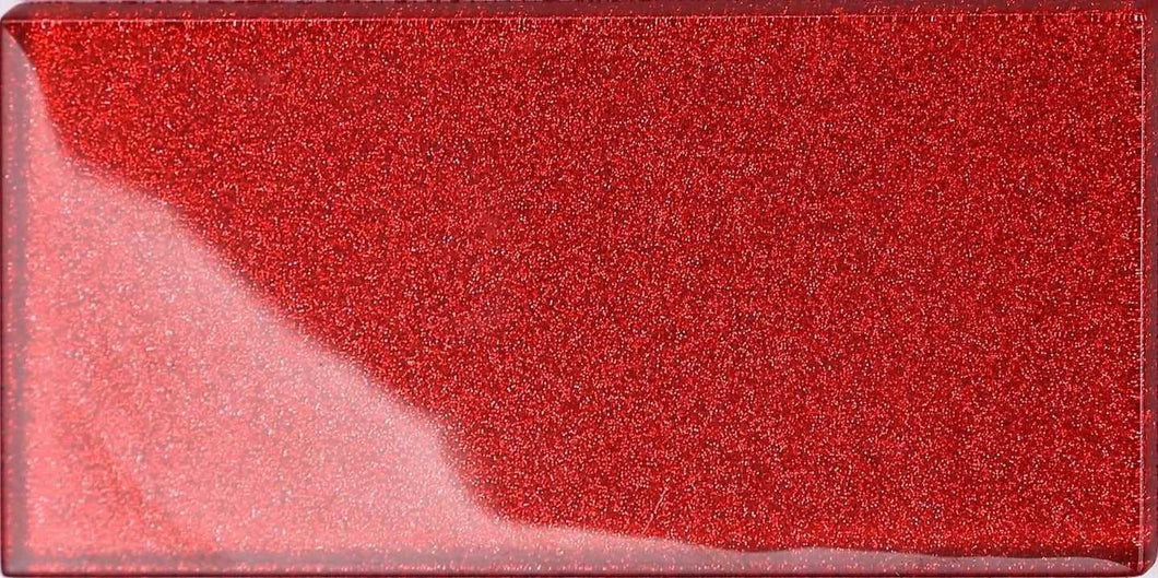 Red Glitter Subway Tile 75mm x 150mm (MT0111)