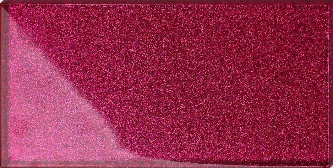 Pink Glitter Subway Tile 75mm x 150mm  (MT0112)