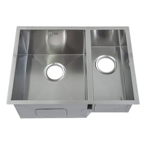 585 x 440mm Undermount 1.5 Bowl Handmade Stainless Steel Sink (DS009)